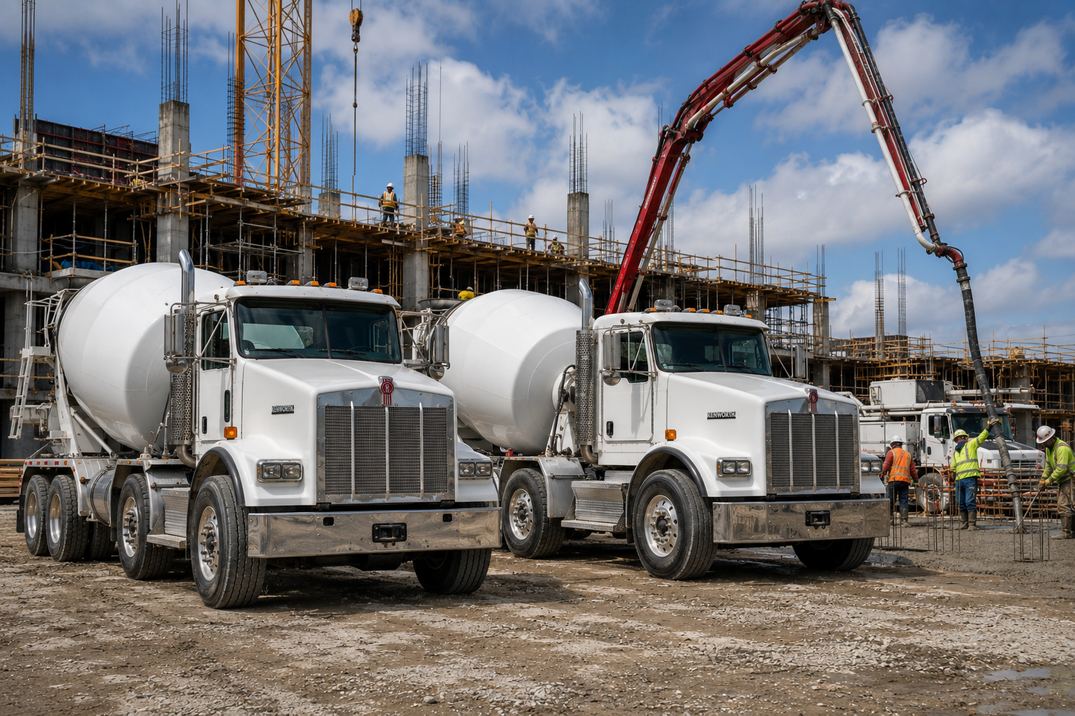 kenworth with 2 trucks
